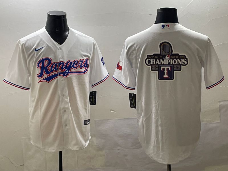 Men Texas Rangers Blank White Game 2025 Nike MLB Jersey style 13
